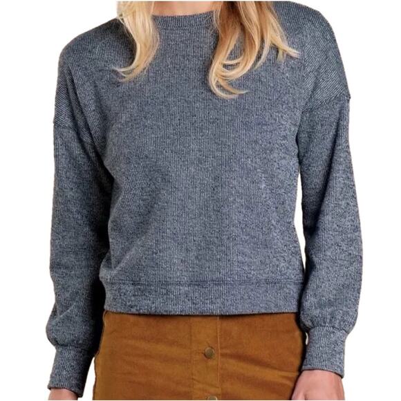 TOAD & Co Ladies Boogaloo Sustainable Tan Pullover Organic Cotton Blend Sweater - Picture 6 of 7
